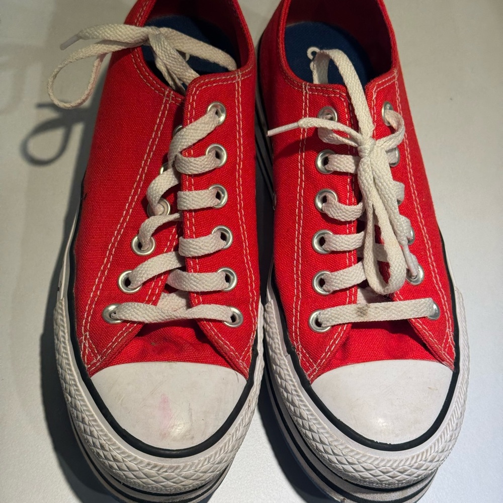 Converse Vibrant Red Canvas Sneakers